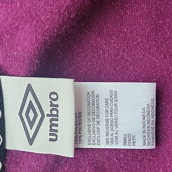 Umbro Maroon Track Jacket, Size Small - Picture 7 of 10